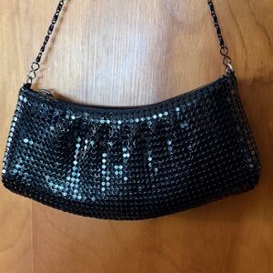 Elegant Black Sequin Clutch